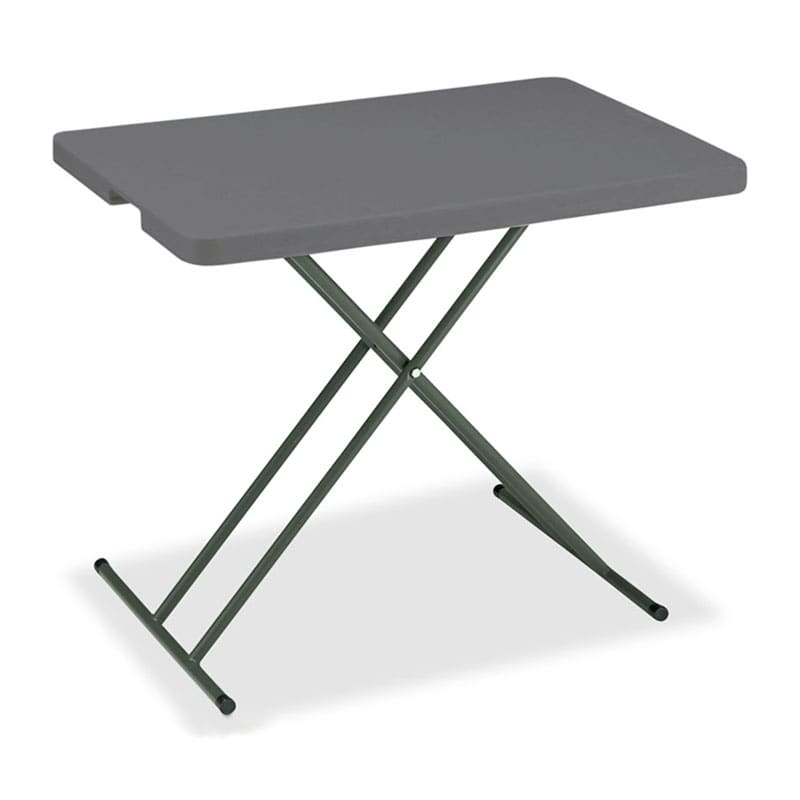 IndestrucTable® Classic Personal Folding Table, Charcoal - 30" x 20" 