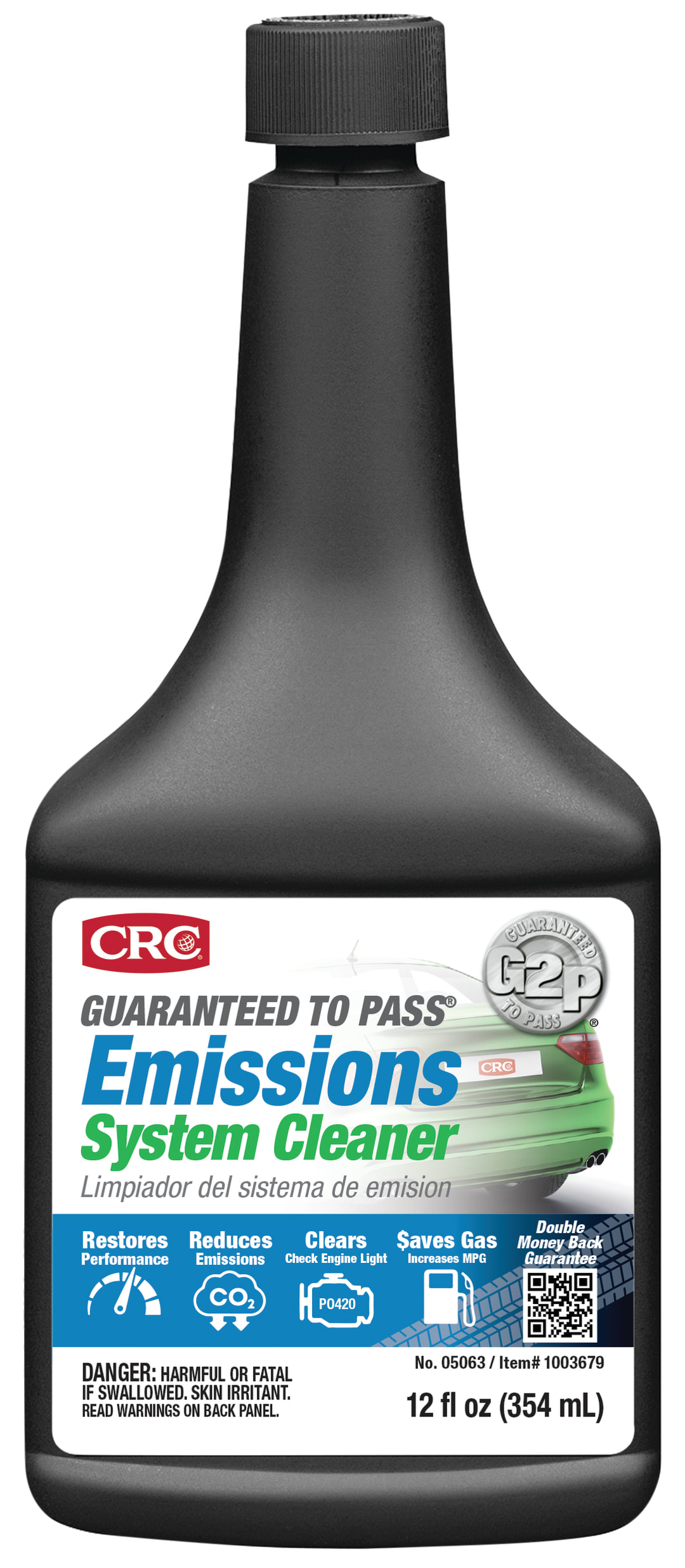 CRC Guaranteed To Pass Emissions System Cleaner 1X12OZ