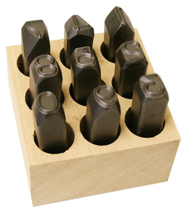 Stamp Set-3/4" Number Heavy Duty 9 Pieces