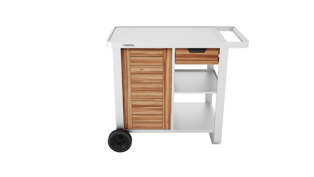 BBQ ACCY WOODY PLANCHA DELUXE TROLLEY