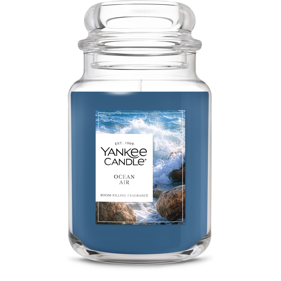 Yankee Candle® Ocean Air Scented Candle, 22oz Large Jar with up to 150 Hour Burn Time, Great for gifting