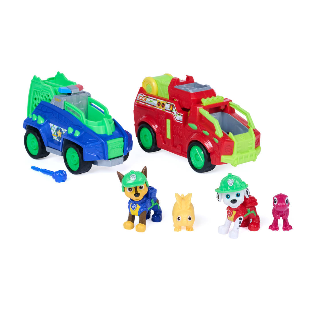 PAW Patrol Dino Movie Dino Rescue Vehicle 2-Pack Toys Cars with Figures