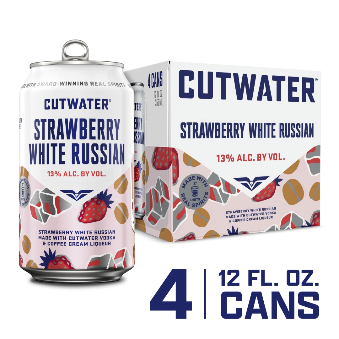 Cutwater Strawberry White Russian 4 Pack 12 fl oz Cans