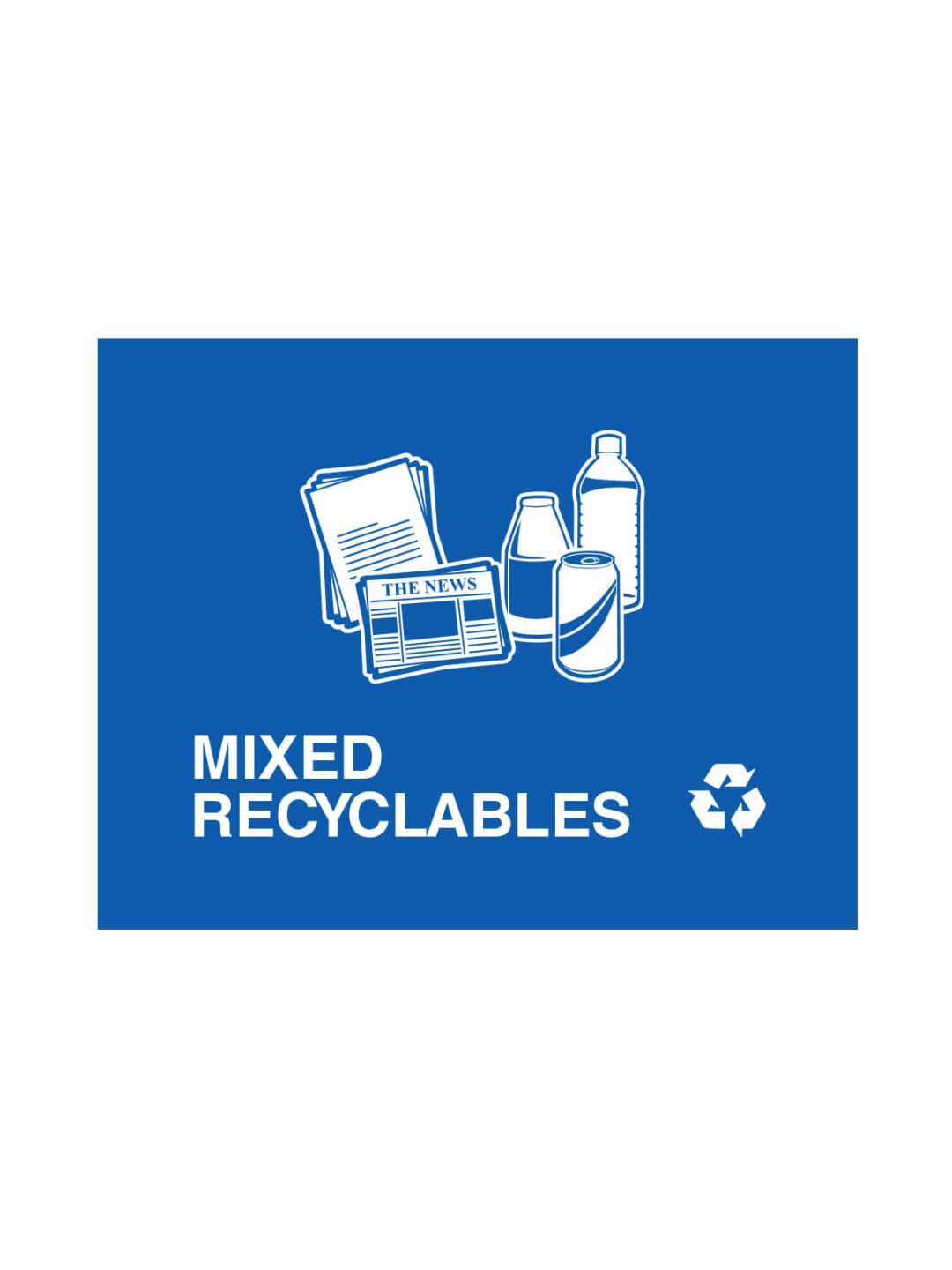  VISION - Sign - Mixed Recyclables - Blue