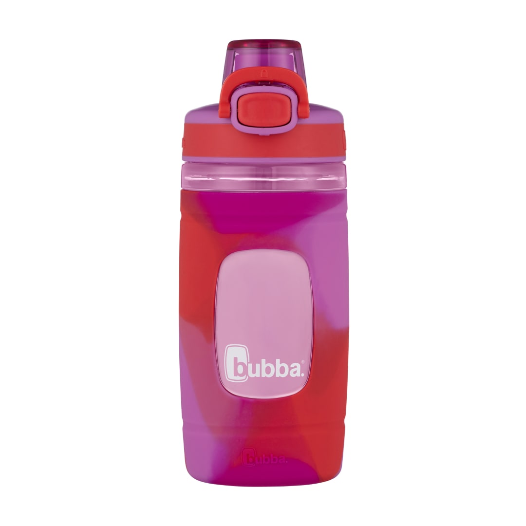 bubba® Botella de Agua Bubba Flo Kids, 16oz, Crystle Ice con Lavado, de Color Explosión de Frutas