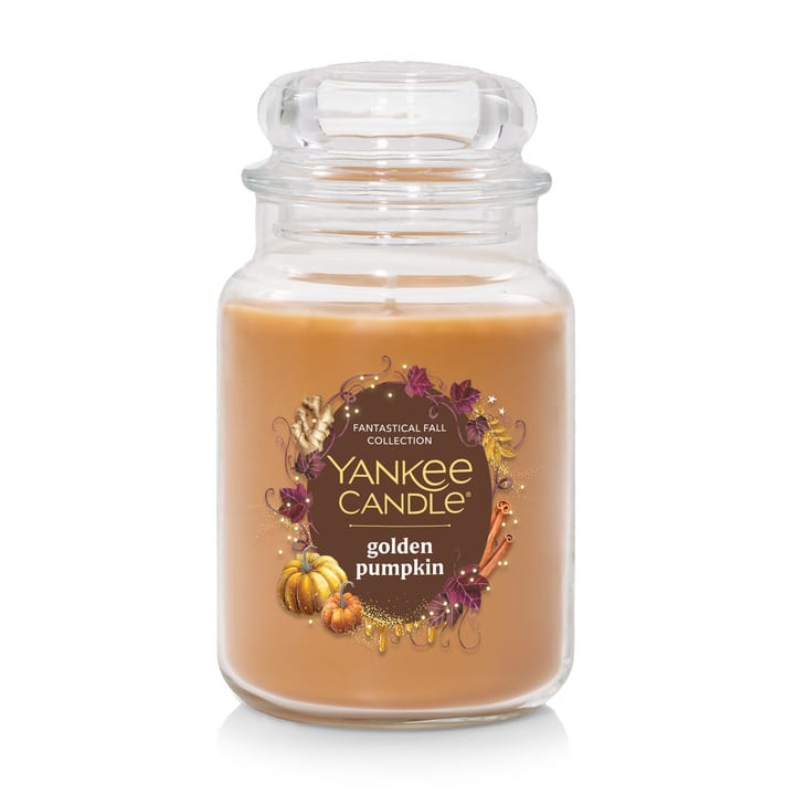 Yankee Candle Golden Pumpkin  Original Large Jar Scented Candles, 22 oz