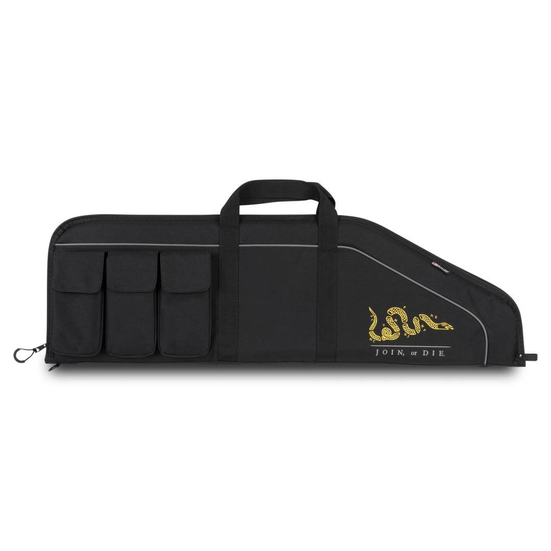 Patriotic "Join or Die" 36-inch Tactical Rifle Case - Black