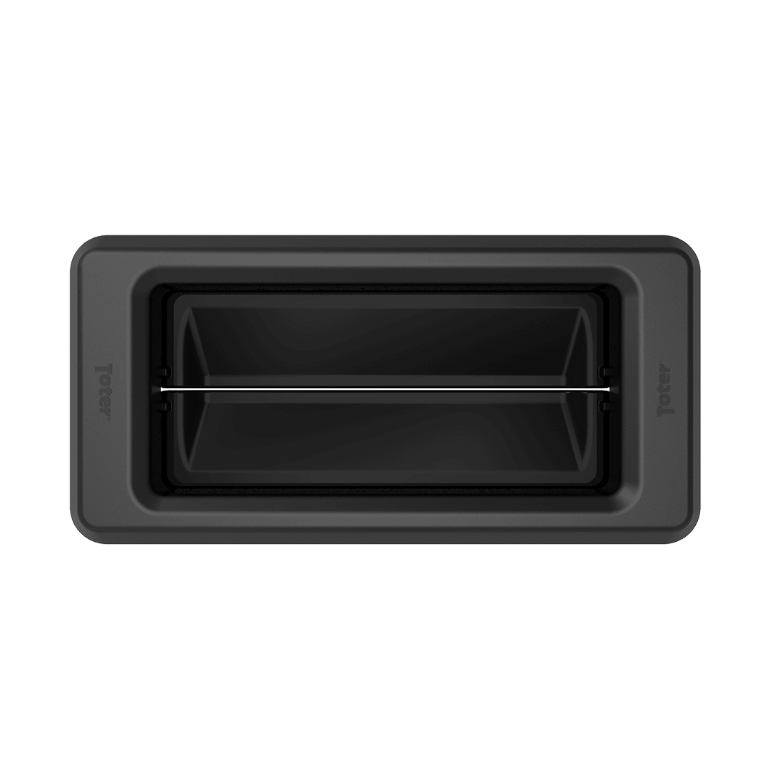 Slimline Rectangular Trash Can Lid with Swing Door - Midnight Gray