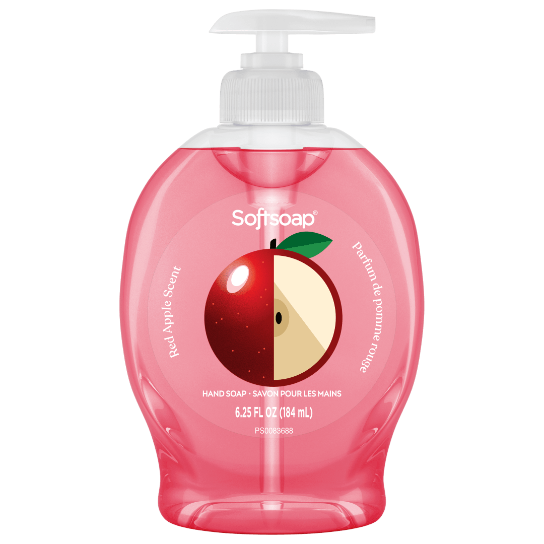 Softsoap Limited Edition Liquid Hand Soap, Kitchen or Bathroom Hand Soap, Red Apple Scent, 6.25 fl oz Pump Bottle