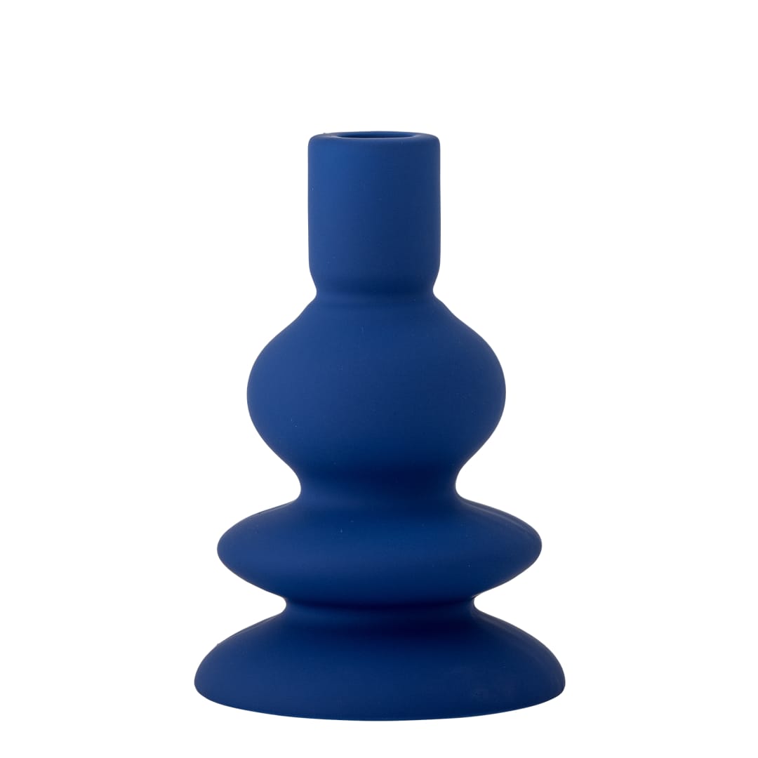 82072491 - Thorne Candle Holder, Blue, Stoneware STOCK: 300