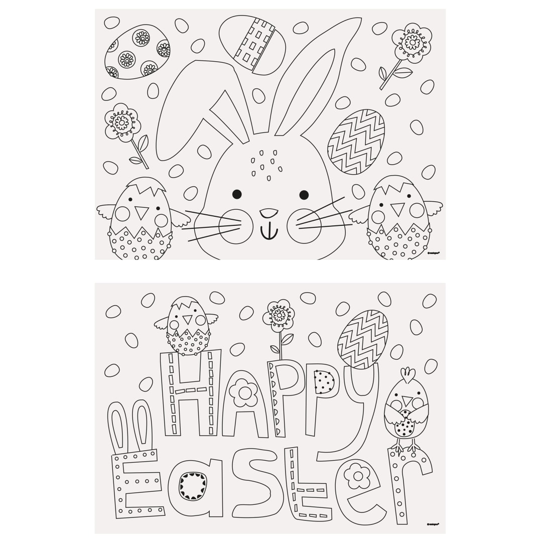 Easter Coloring Placemats, 8ct
