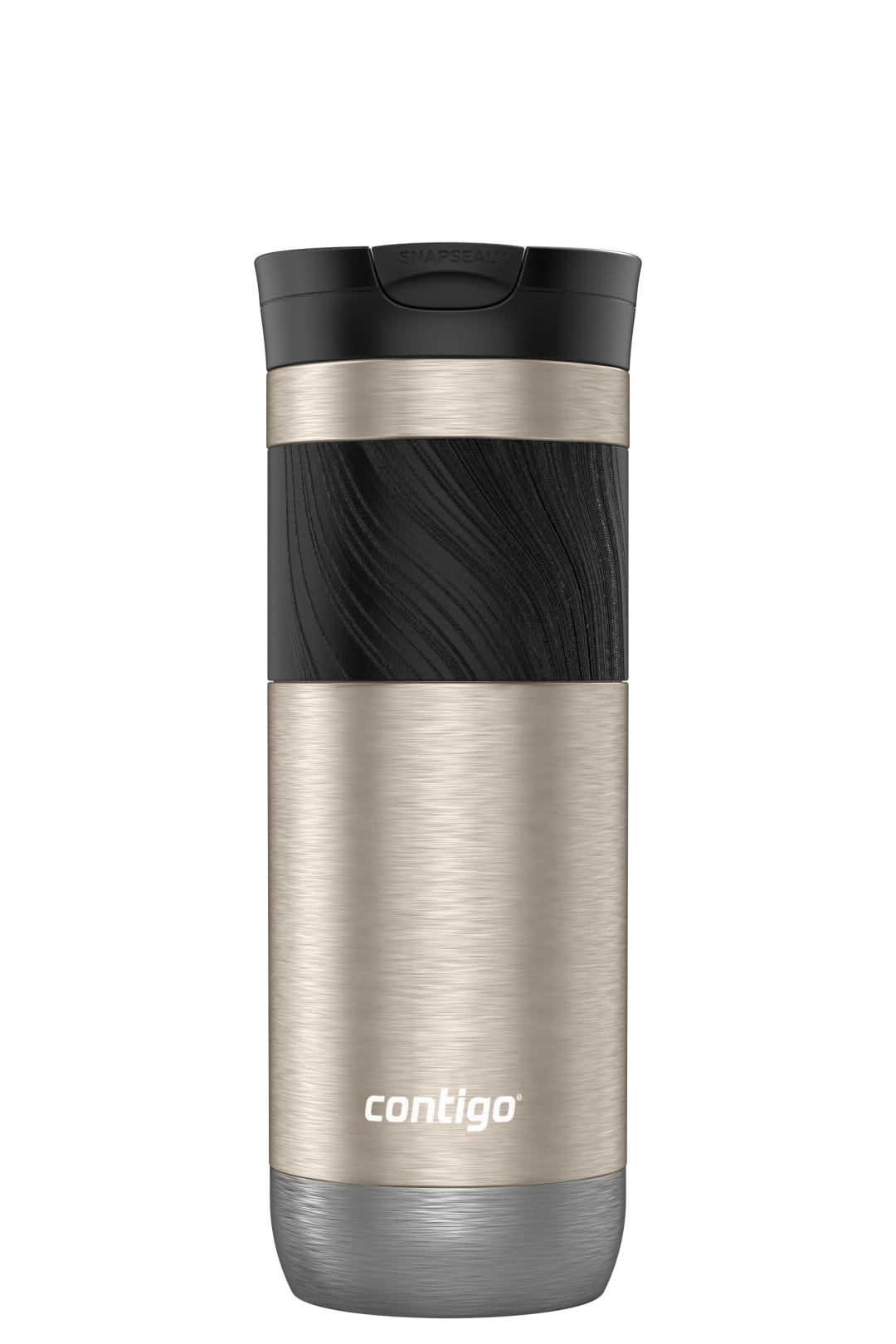 Tasse de voyage en acier inoxydable Contigo Byron 2.0 avec couvercle et poignée SNAPSEAL, 591 mL (20 oz), sucre brun