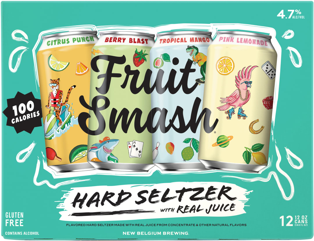 Fruit Smash Hard Seltzer Variety, 12 Pack, 12 fl oz Can