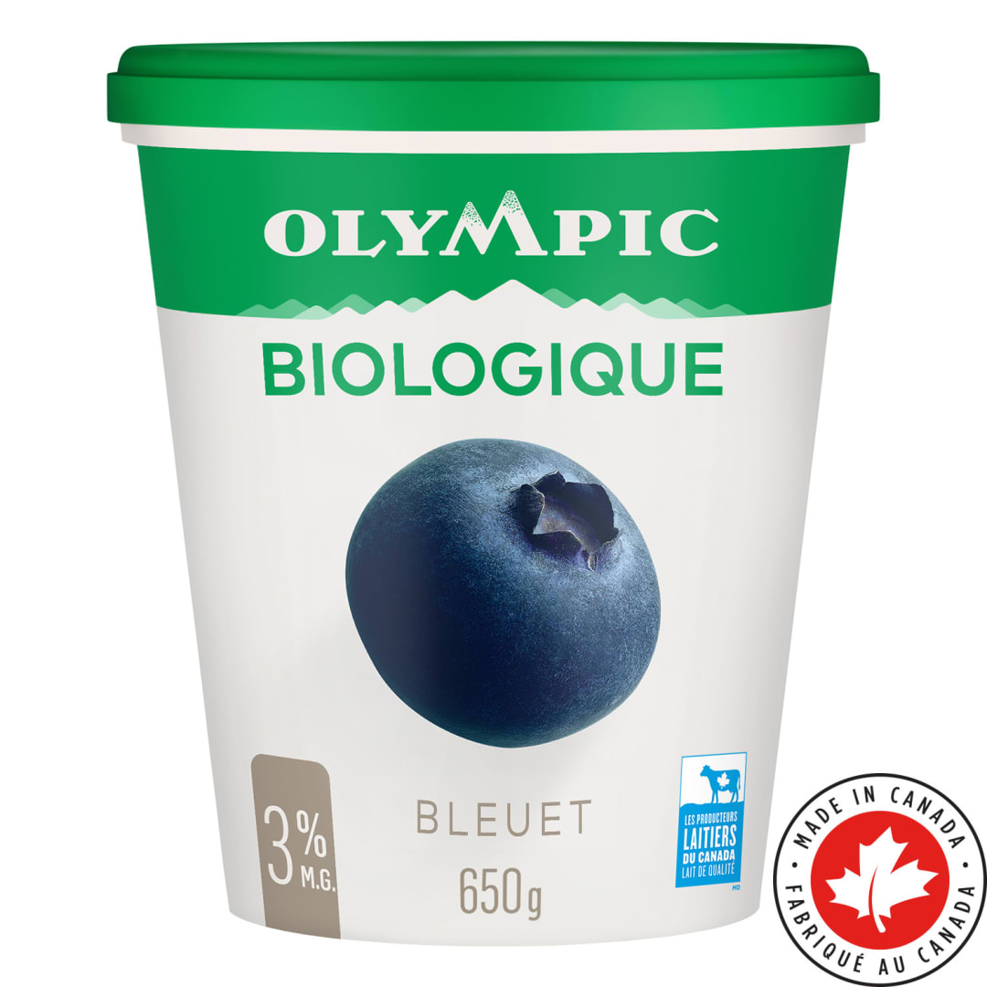 Olympic Organic Blueberry Yogurt 3%, 650g
