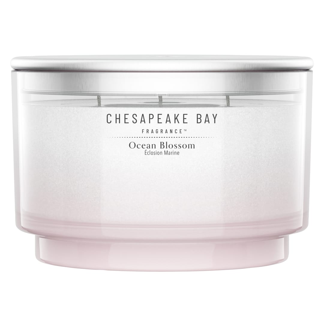 Chesapeake Bay Vela perfumada | Vela de 3 mechas | Ocean Blossom | Regalos perfectos para mujeres