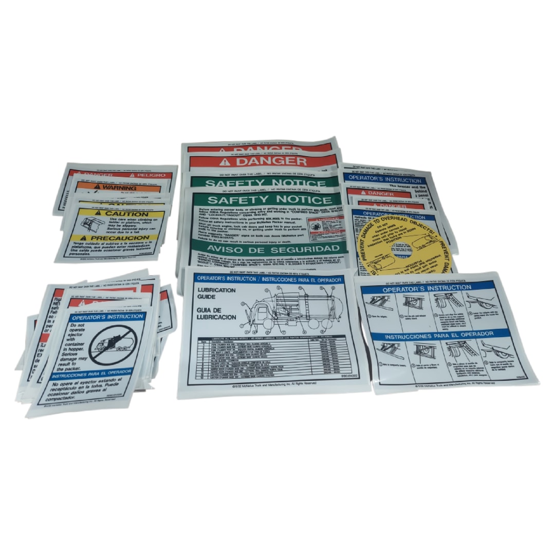 Wastebuilt® Replacement for McNeilus Front Load Decal Set