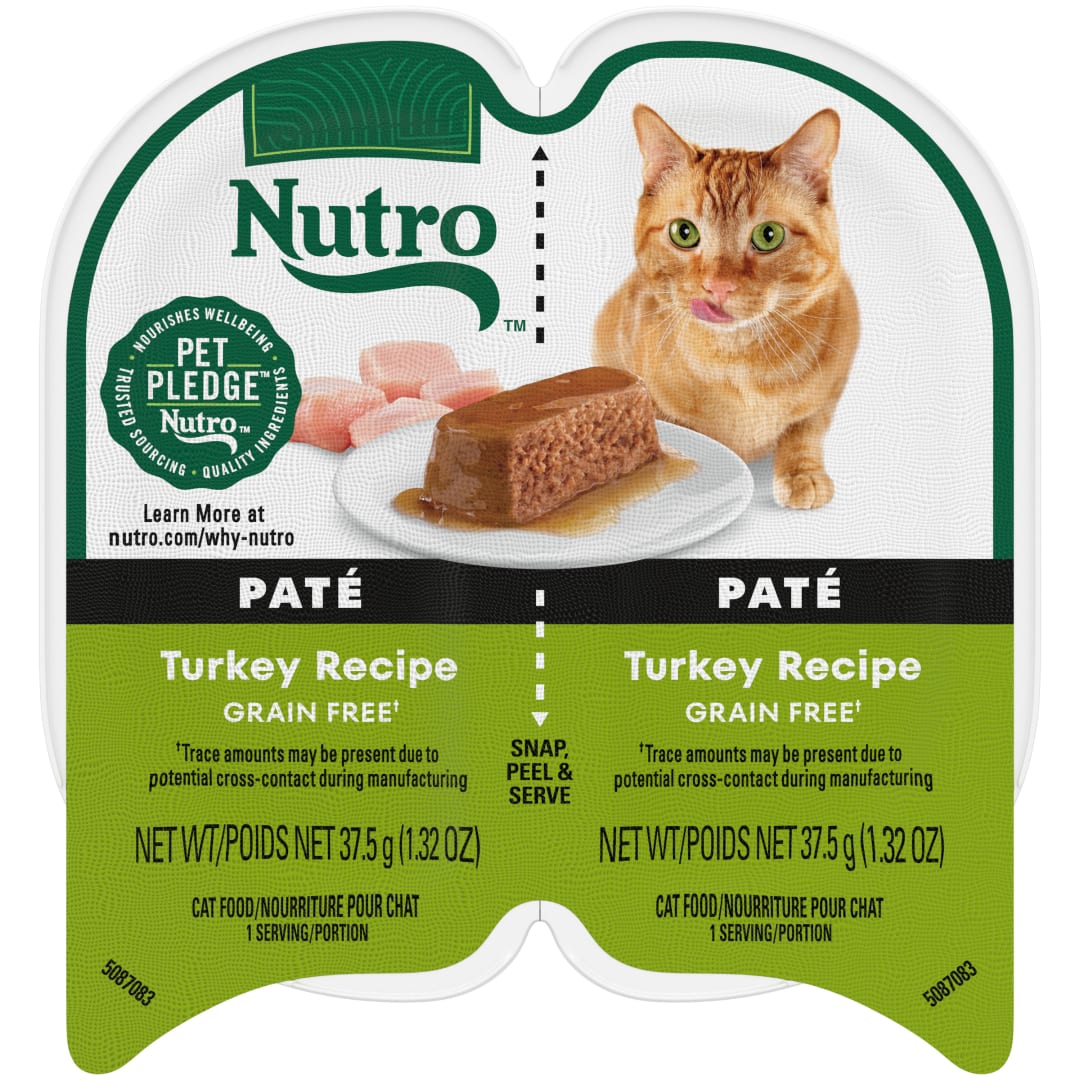 Nutro Perfect Portions Wet Cat Food Pate Turkey Recipe, (24) 2.64 oz. Twin-Pack Trays