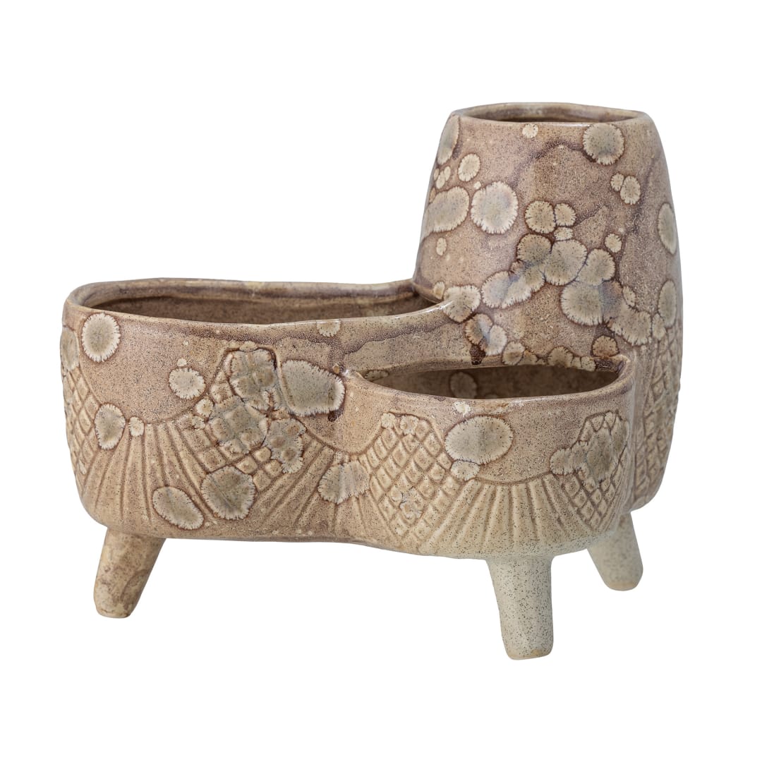 82057762 - Shaya Flowerpot, Nature, Stoneware STOCK: 17