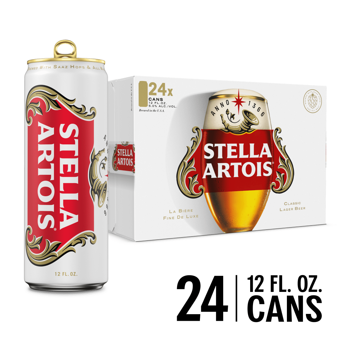 Stella Artois Premium Lager Beer 24 - 12 fl oz Cans