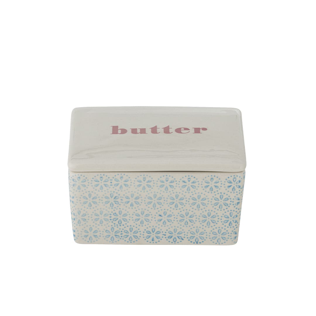 21106507 - Patrizia Butter Box, Blue, Stoneware STOCK: 300