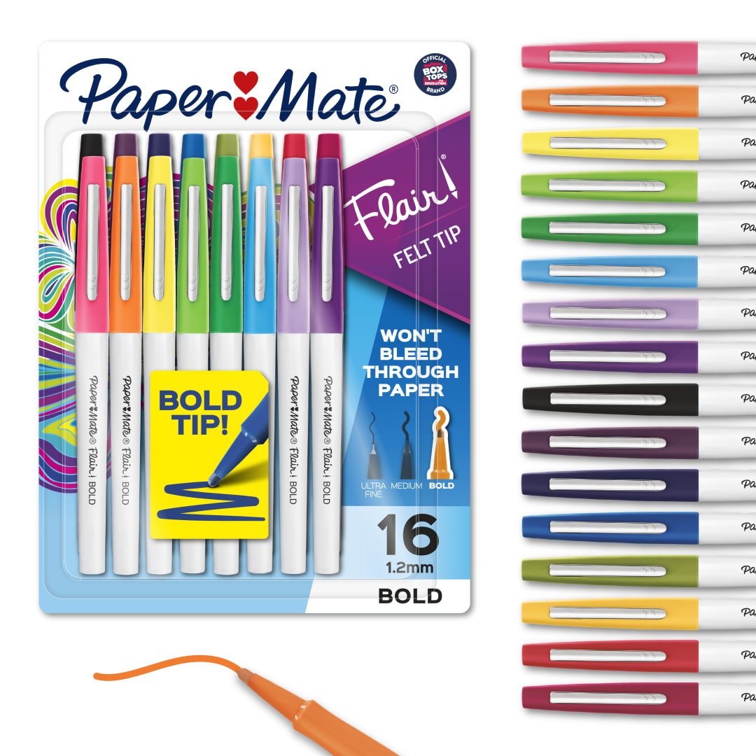 PM FLAIR BOLD 16CT CARD ASST