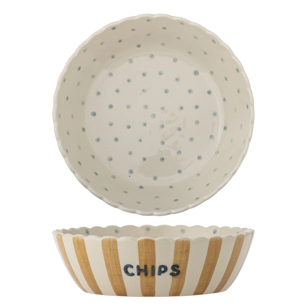 82063186 - Chip Bowl, Multi, Stoneware STOCK: 300