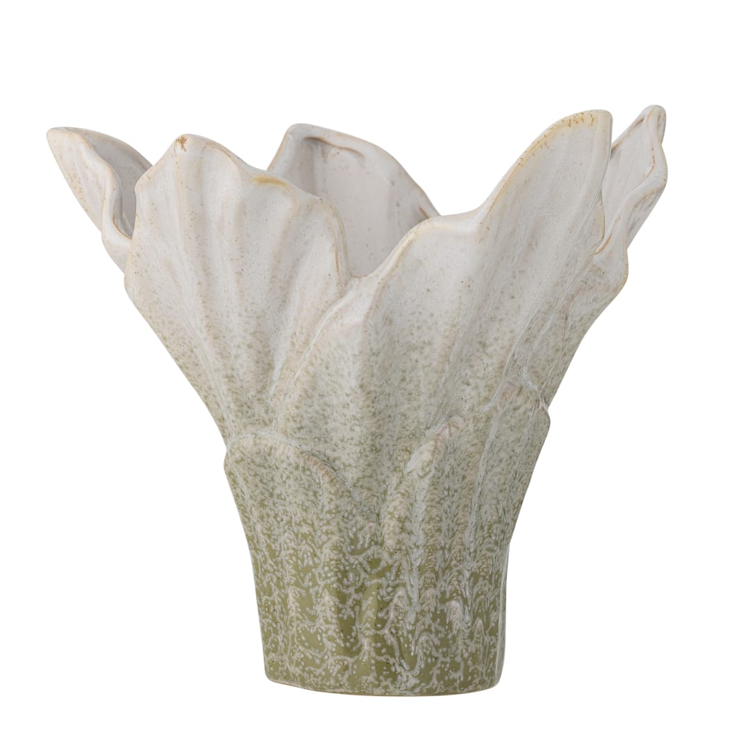 82062399 - Erato Vase, Green, Stoneware STOCK: 70
