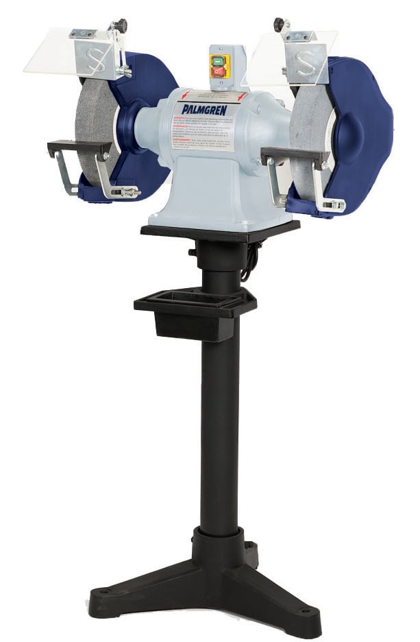 12" 2HP 220V, 1PH Grinder W/Pedestal Stand & Dust Collection
