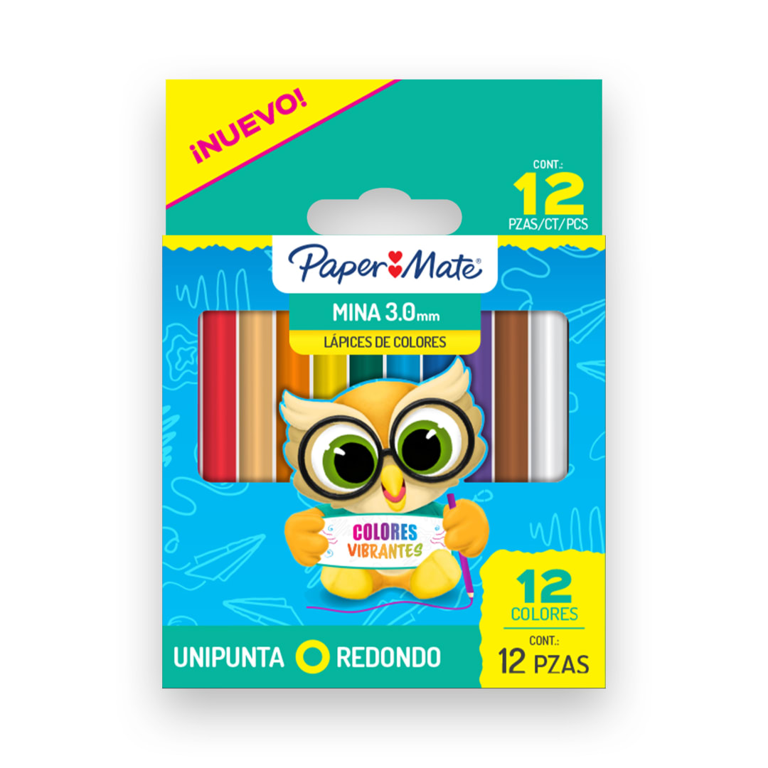 PM SHORT ROUND 3.0MM CLRD PCL SE 12CT.