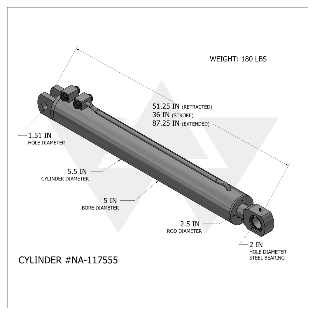 Wastebuilt® Replacement for New Way Mammoth Arm Cylinder 117555
