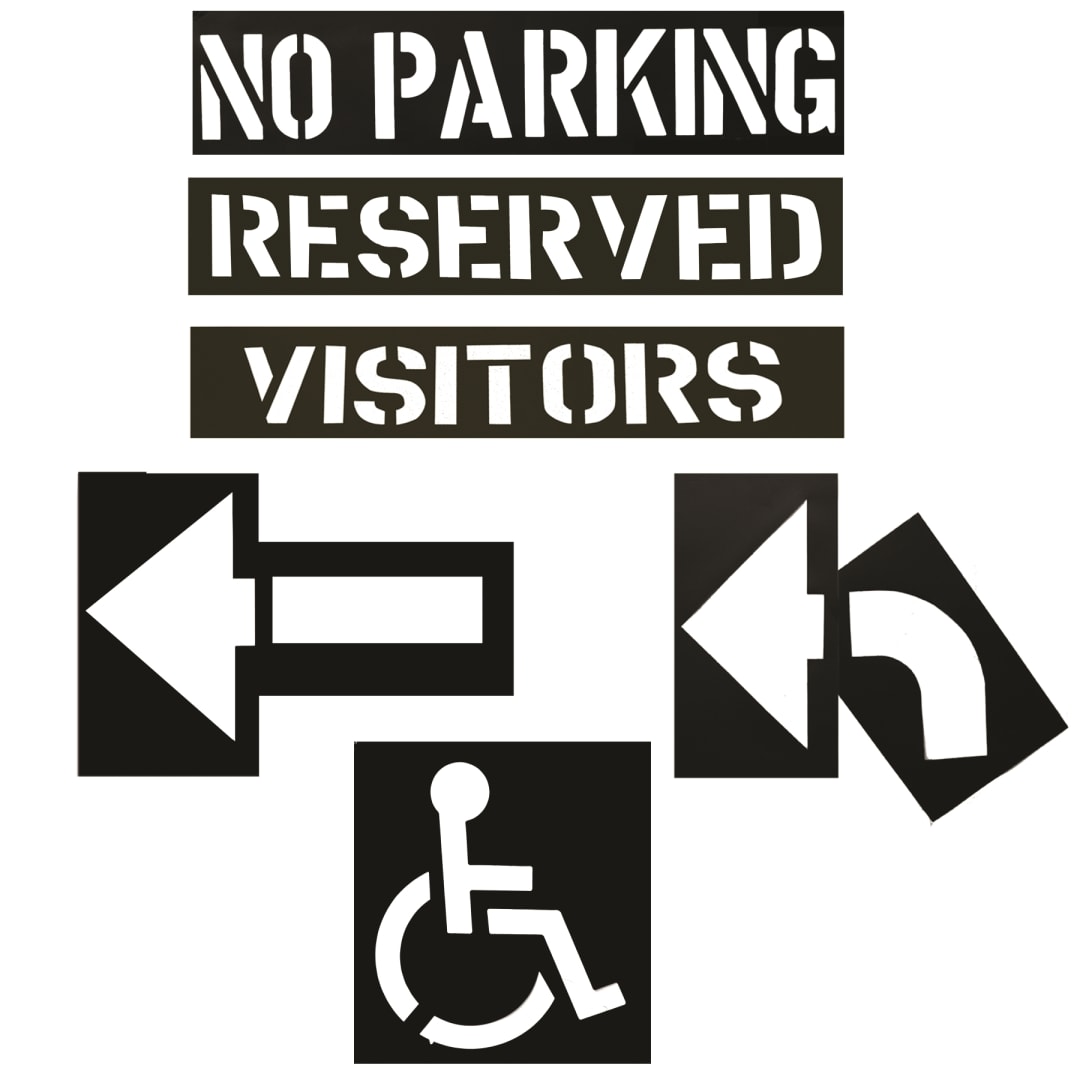 Parking Lot Stencil Kit (6 Pieces)