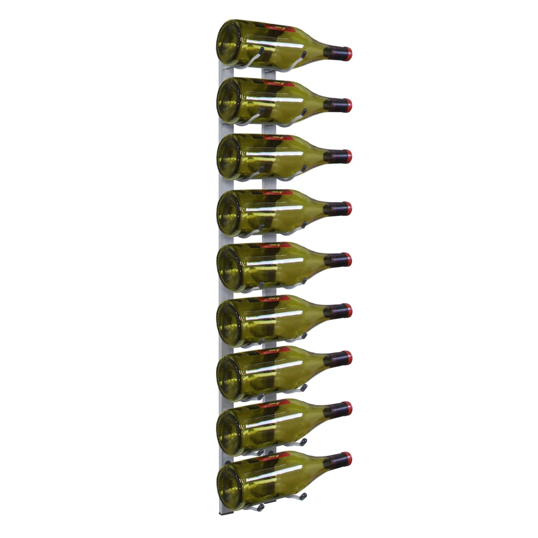 EP-WIRE1S - 9 Bottle Epic Metal Wine Rack, Stainless