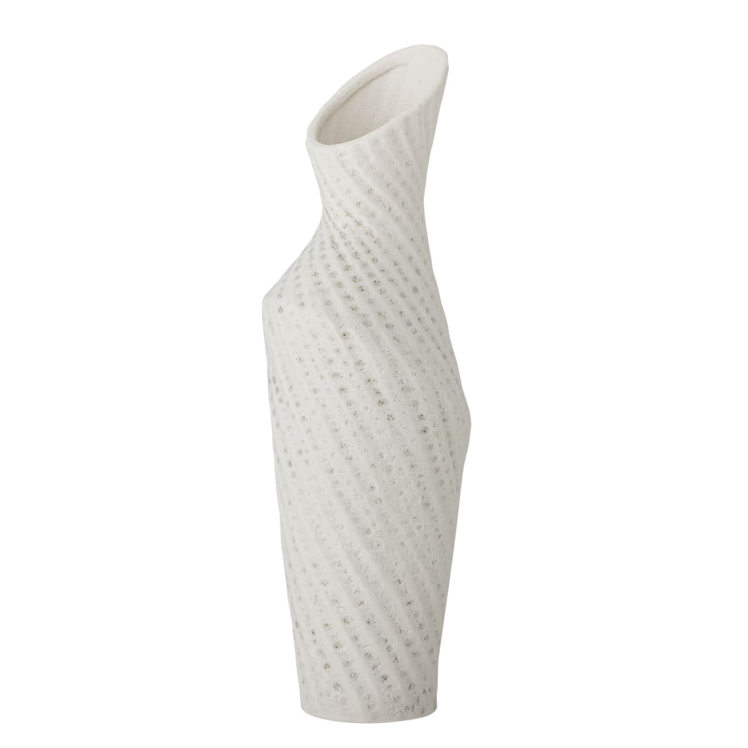 82061822 - Fikla Vase, White, Stoneware STOCK: 141