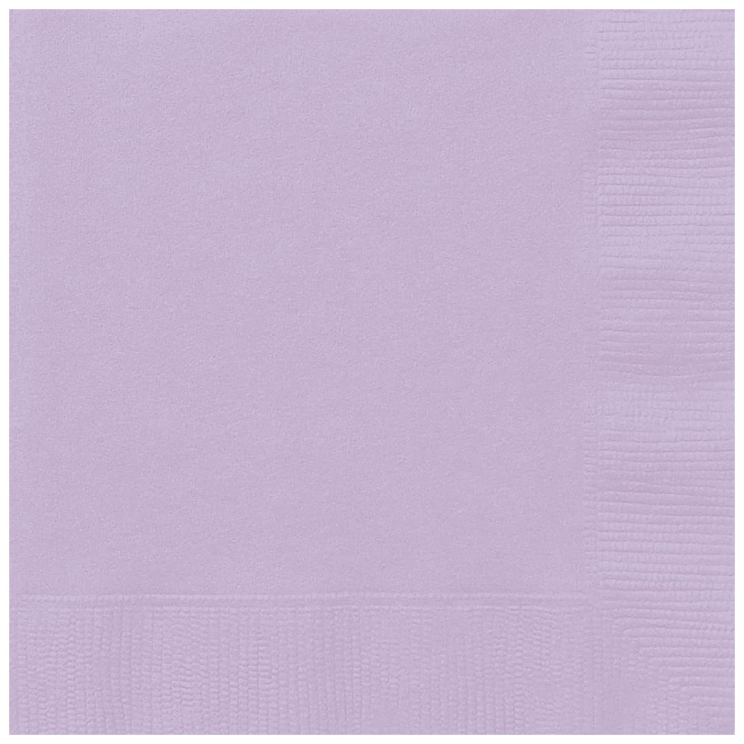 Lavender Solid Beverage Napkins, 20ct