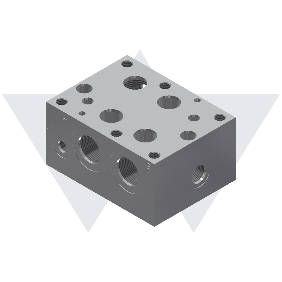 Wastequip® 20-15HP Subplate Regen Bottom Port for Steel Bottom