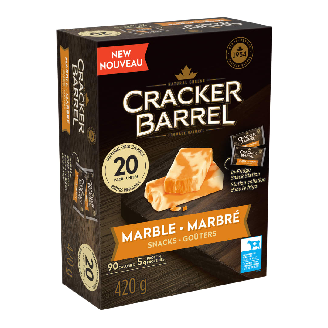 Cracker Barrel Marble Cheese Snacks, 20 Pack, 420g