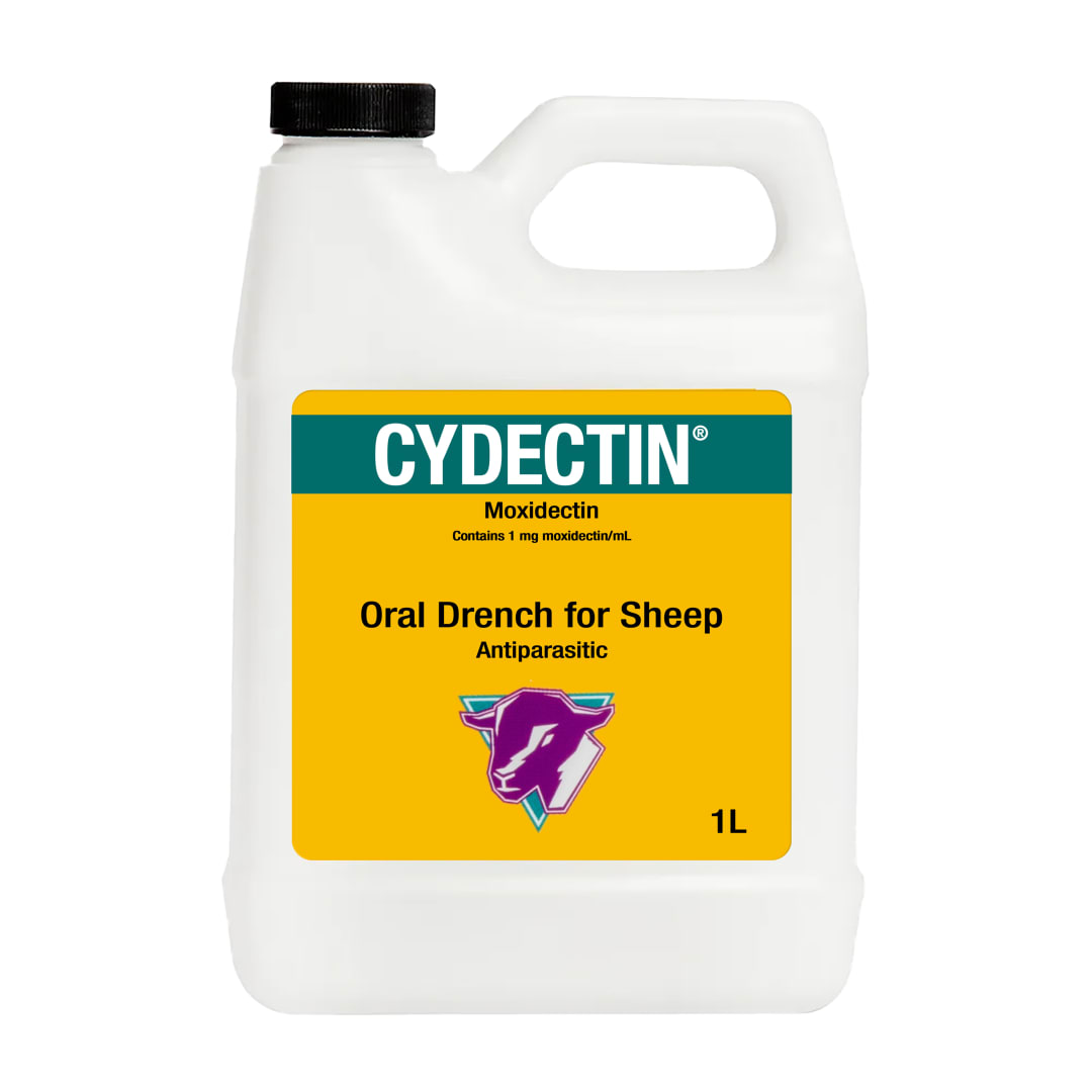 Cydectin (Moxidectin) Oral Drench for Sheep | Ready-To-Use Solution Controls 13 Parasite Species | 1L Dewormer