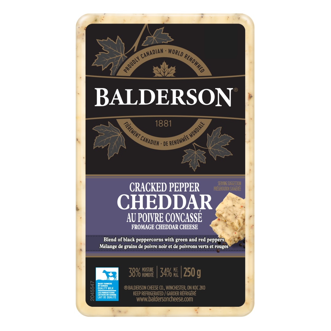 Balderson Cracked Pepper Cheddar Cheese, 250g