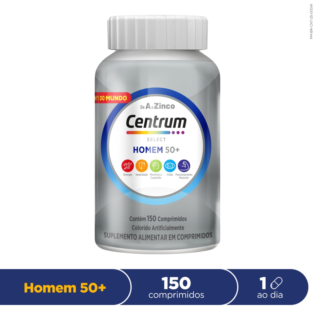 Centrum Select Multivitaminico Homem 50 + Vitaminas de A a Z 150 Comprimidos