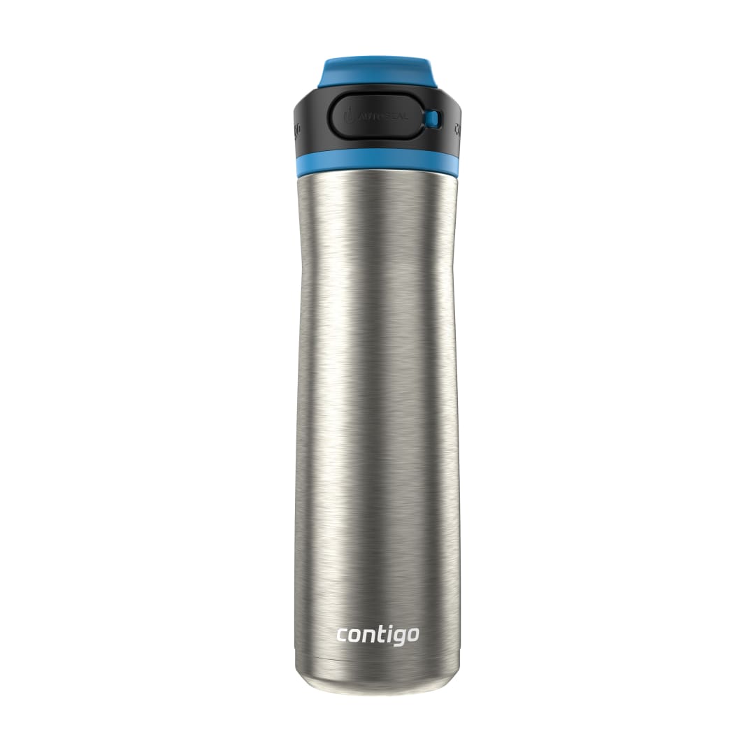 Contigo®Cortland Chill 2.0, Botella de Agua de Acero Inoxidable de 710 ml (24 oz) con Tapa AUTOSEAL, Azul