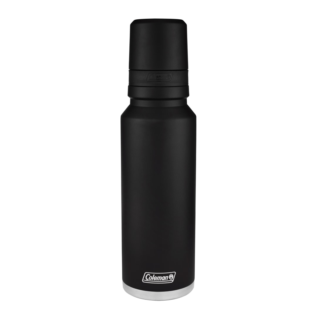 Coleman® Botella Térmica 3Sixty Pour, de Acero Inoxidable, Termo al Vacío, a Prueba de Derrames, Libre de BPA, 1200 ml, Negro