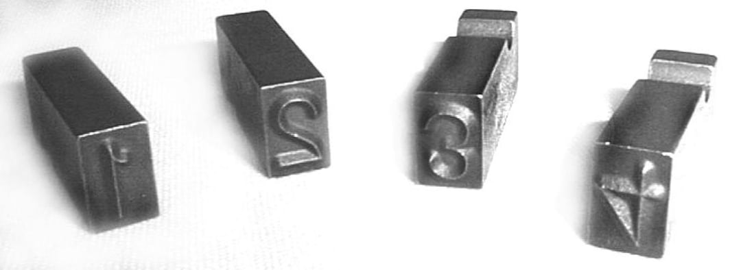Type Set-1/16" Number Steel 10 Pieces