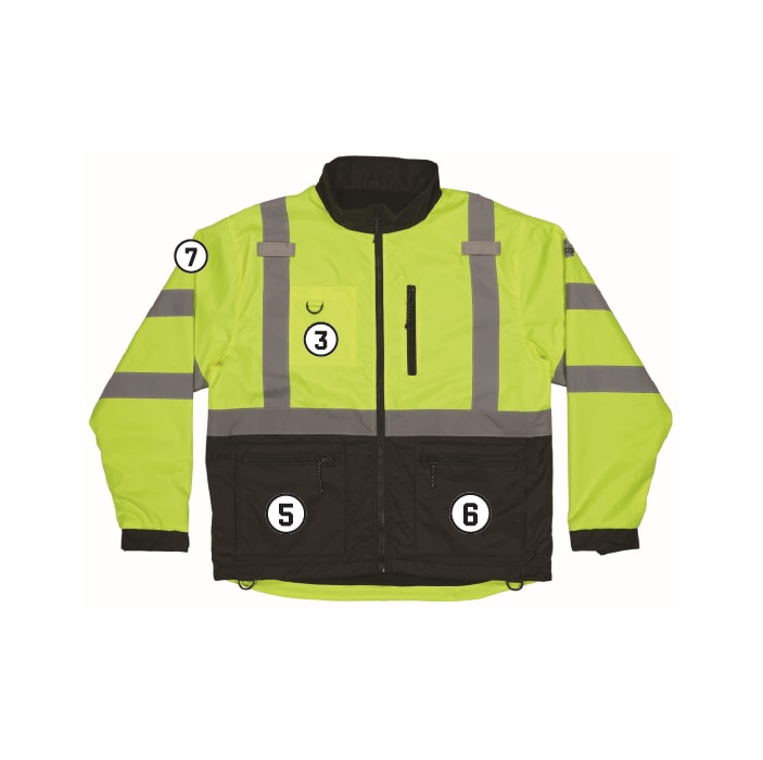 GloWear 8351 Hi-Vis Windbreaker Water-Resistant Jacket - Type R, Class 3
