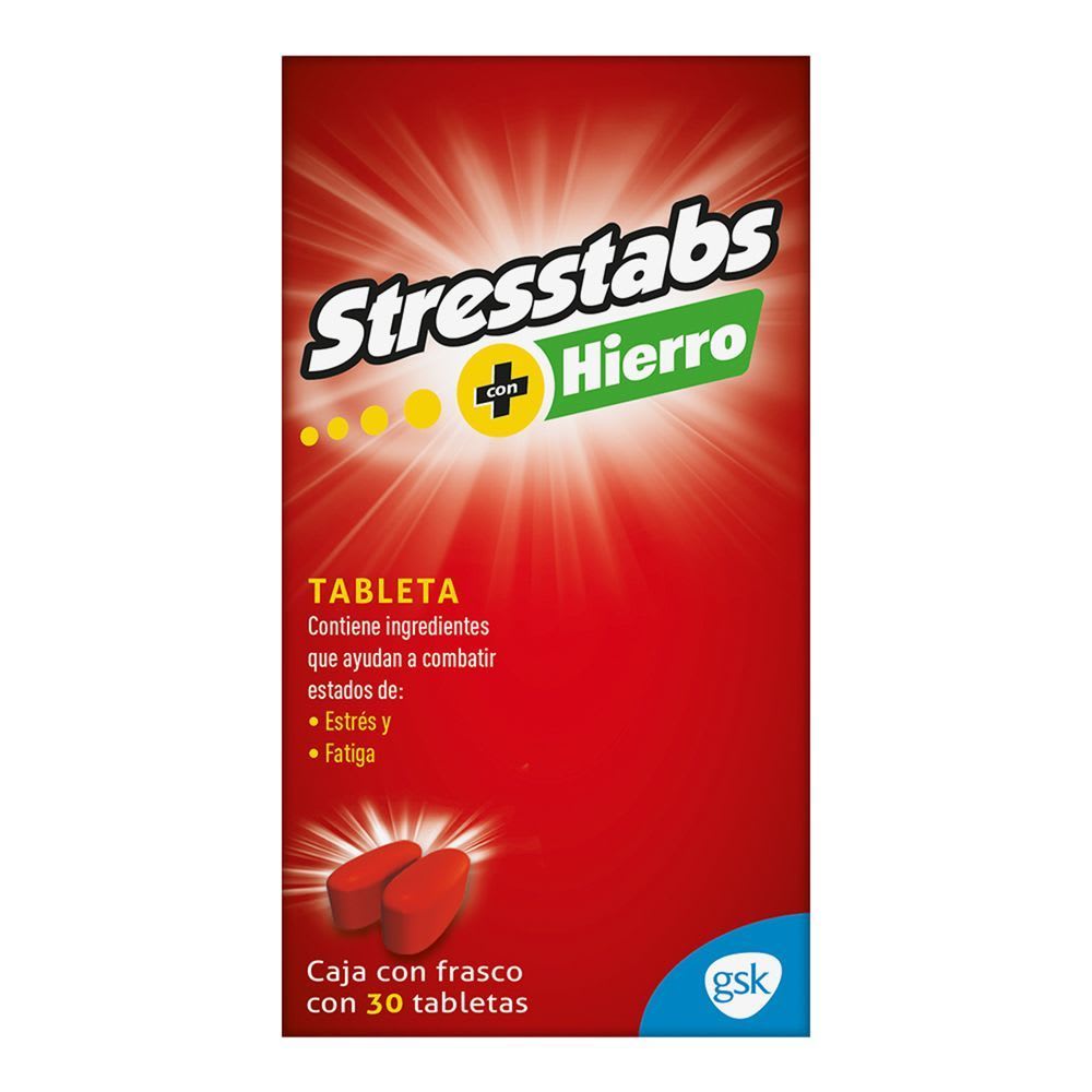 Stresstabs Multivitamínico con Hierro Frasco con 30 tabletas