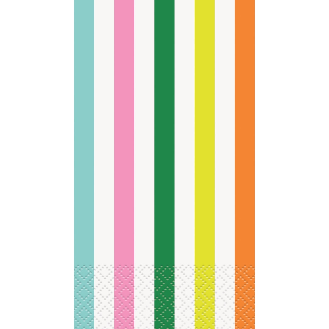 Tropical Vibes Striped Guest Towels, 16ct