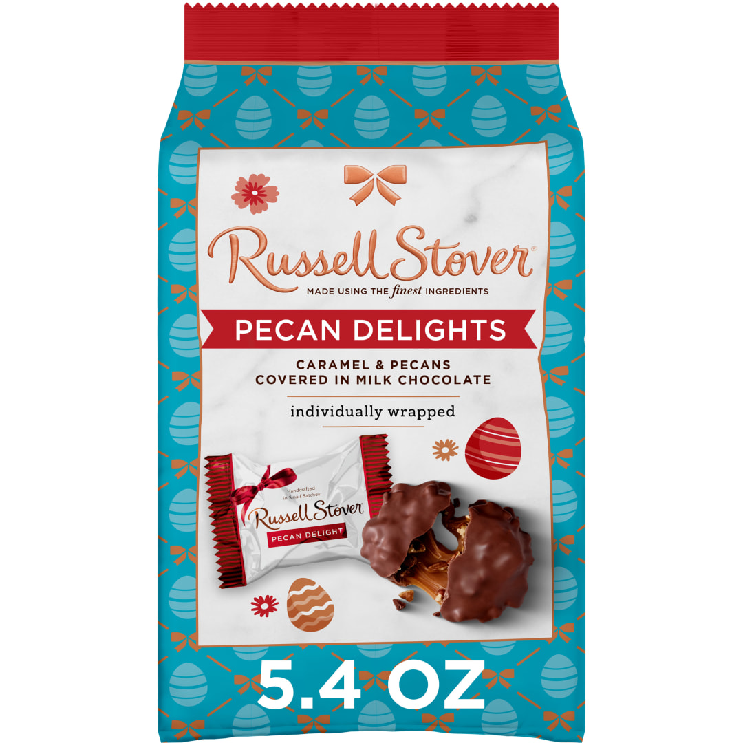RUSSELL STOVER Easter Pecan Delights Milk Chocolate Candy Gift Bag, 5.4 oz. (9 pieces)