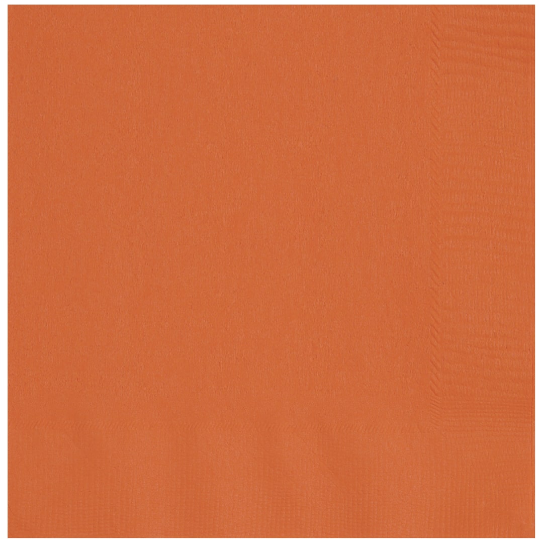 Pumpkin Orange Solid Luncheon Napkins, 100ct