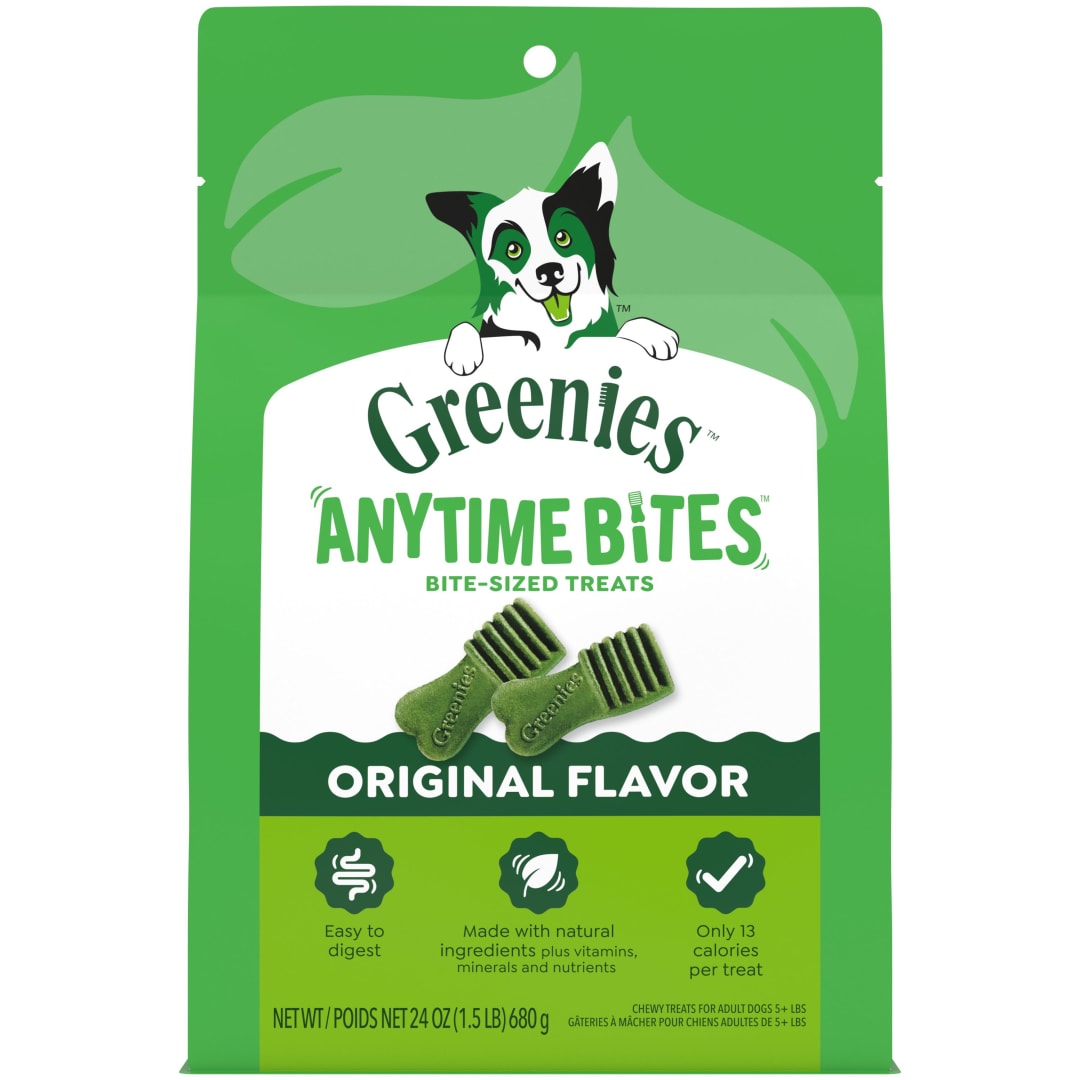 GREENIES ANYTIME BITES Dog Treats, Original Flavor, 24 oz. bag