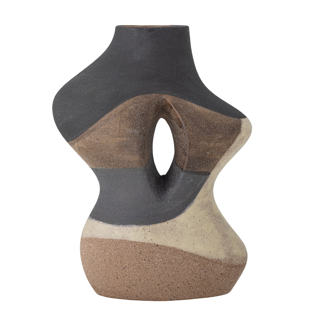 82062659 - Vica Vase, Brown, Stoneware STOCK: 108
