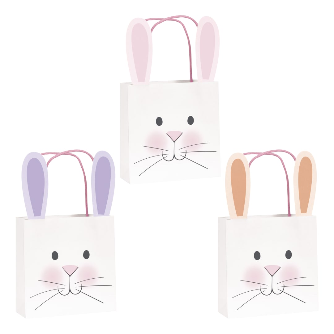 Pretty Easter Assorted Bunny Ear Treat Bags, 3ct